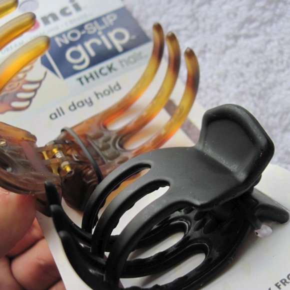 2 Scunci No Slip Grip Slideproof Stay Put Secure Hold Thick Hair Jaw Claw Clips - Picture 13 of 13